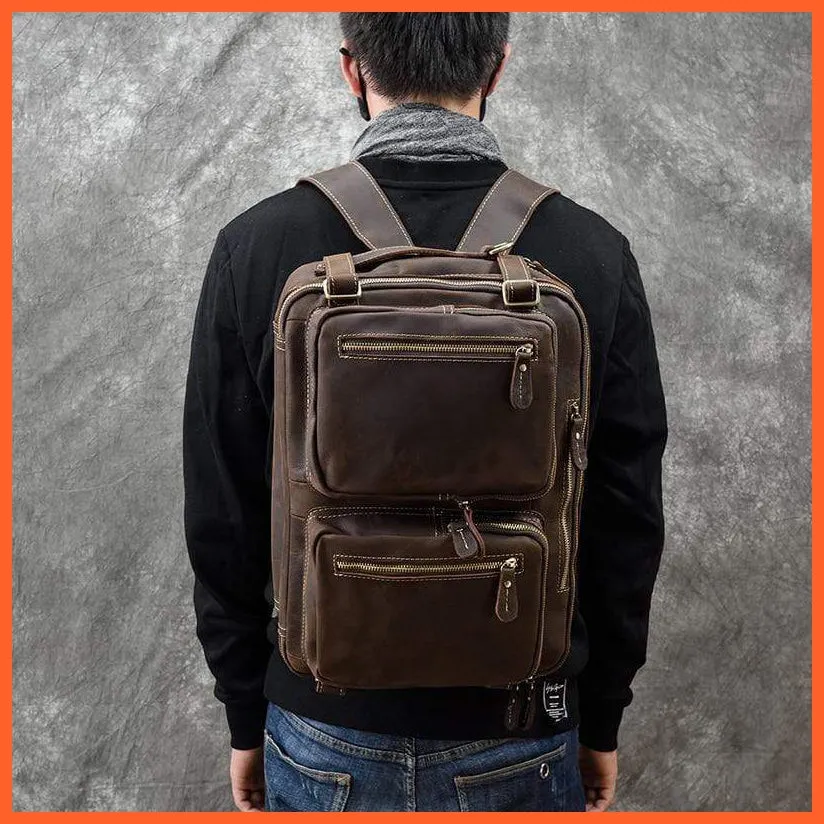 Men Briefcase Leather Hand Bag