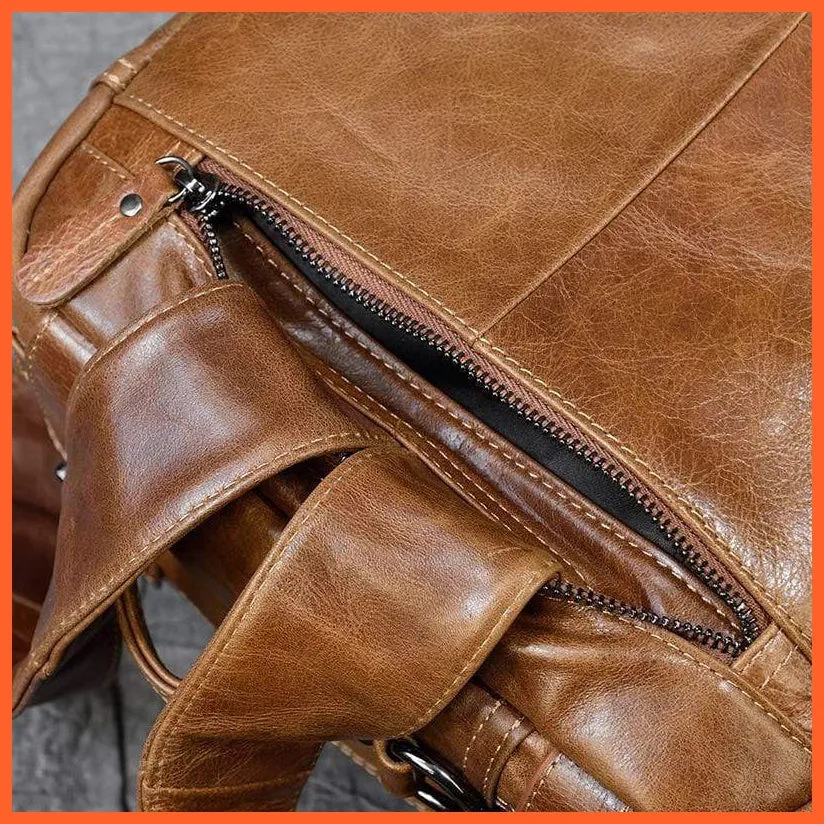 Men Briefcase Leather Hand Bag