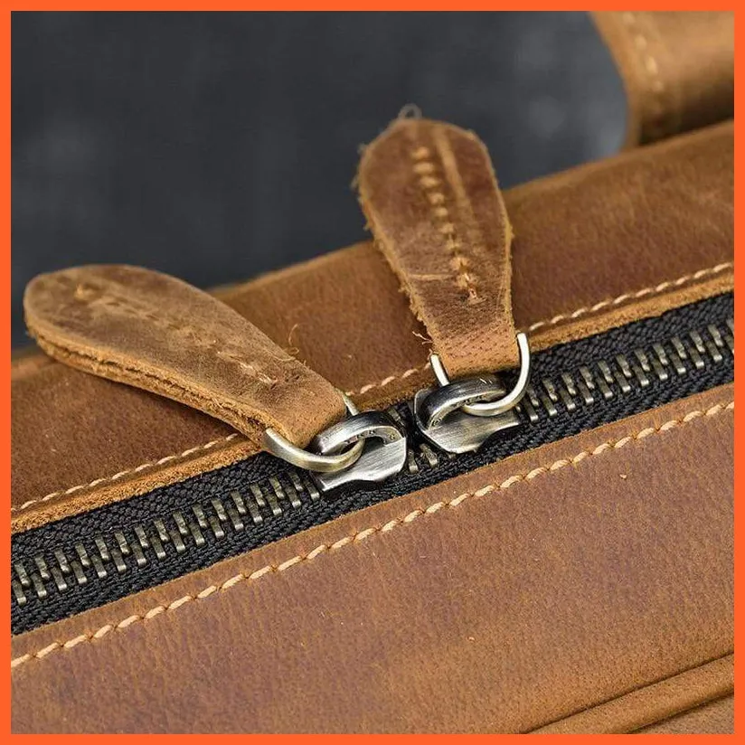 Men Briefcase Leather Hand Bag