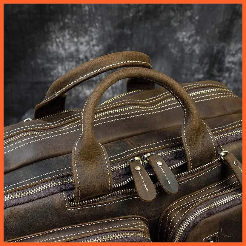 Men Briefcase Leather Hand Bag