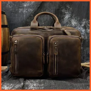 Men Briefcase Leather Hand Bag