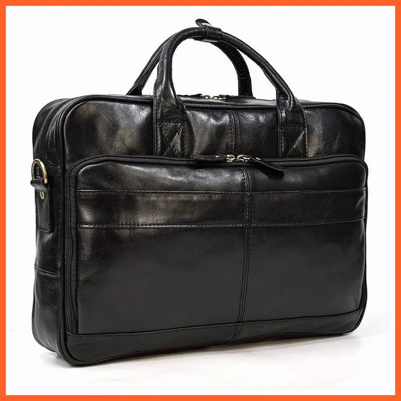 Men Briefcase Leather Hand Bag