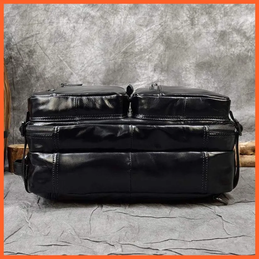 Men Briefcase Leather Hand Bag