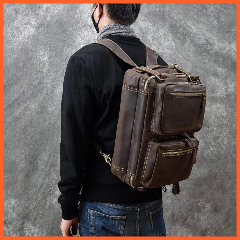Men Briefcase Leather Hand Bag