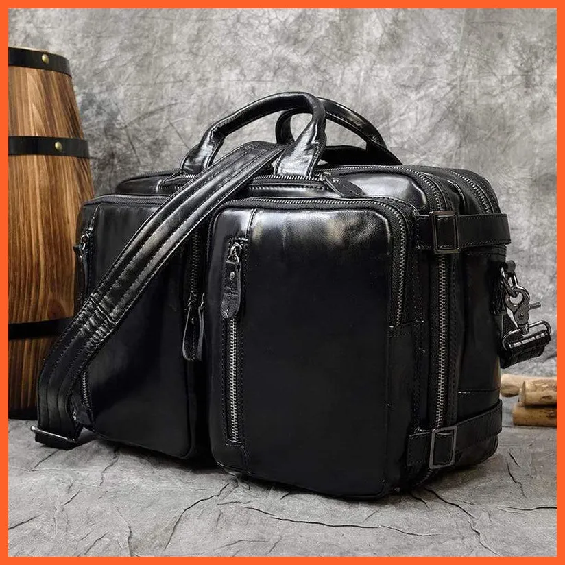 Men Briefcase Leather Hand Bag