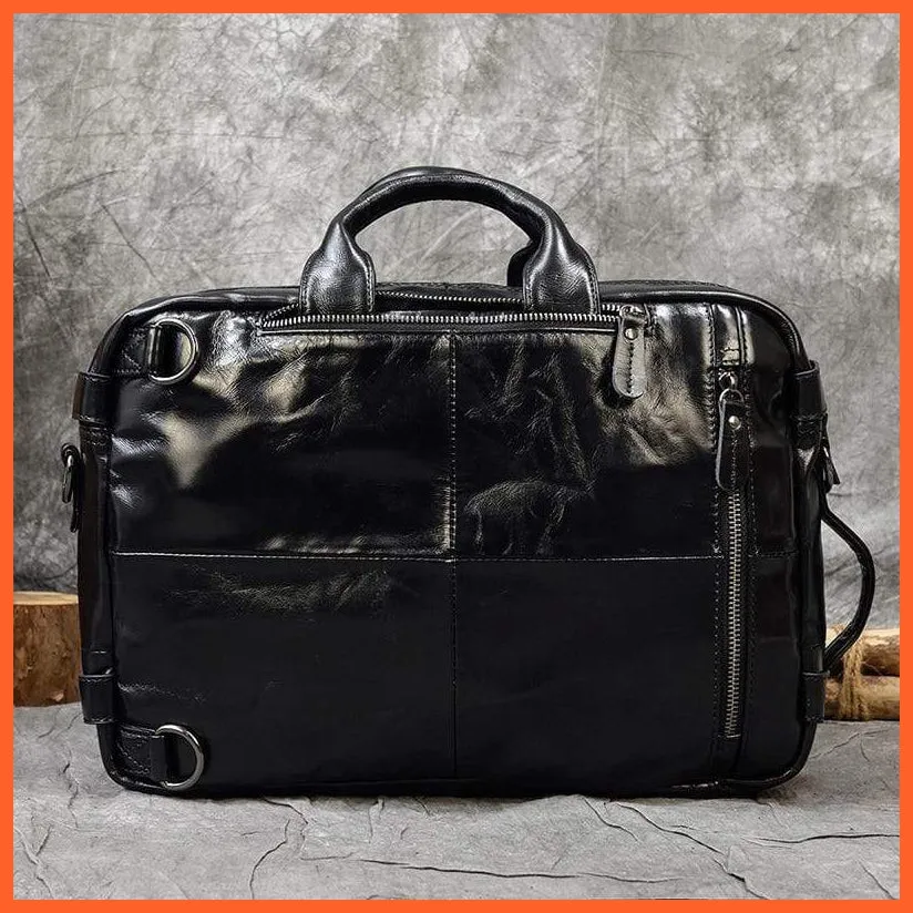 Men Briefcase Leather Hand Bag