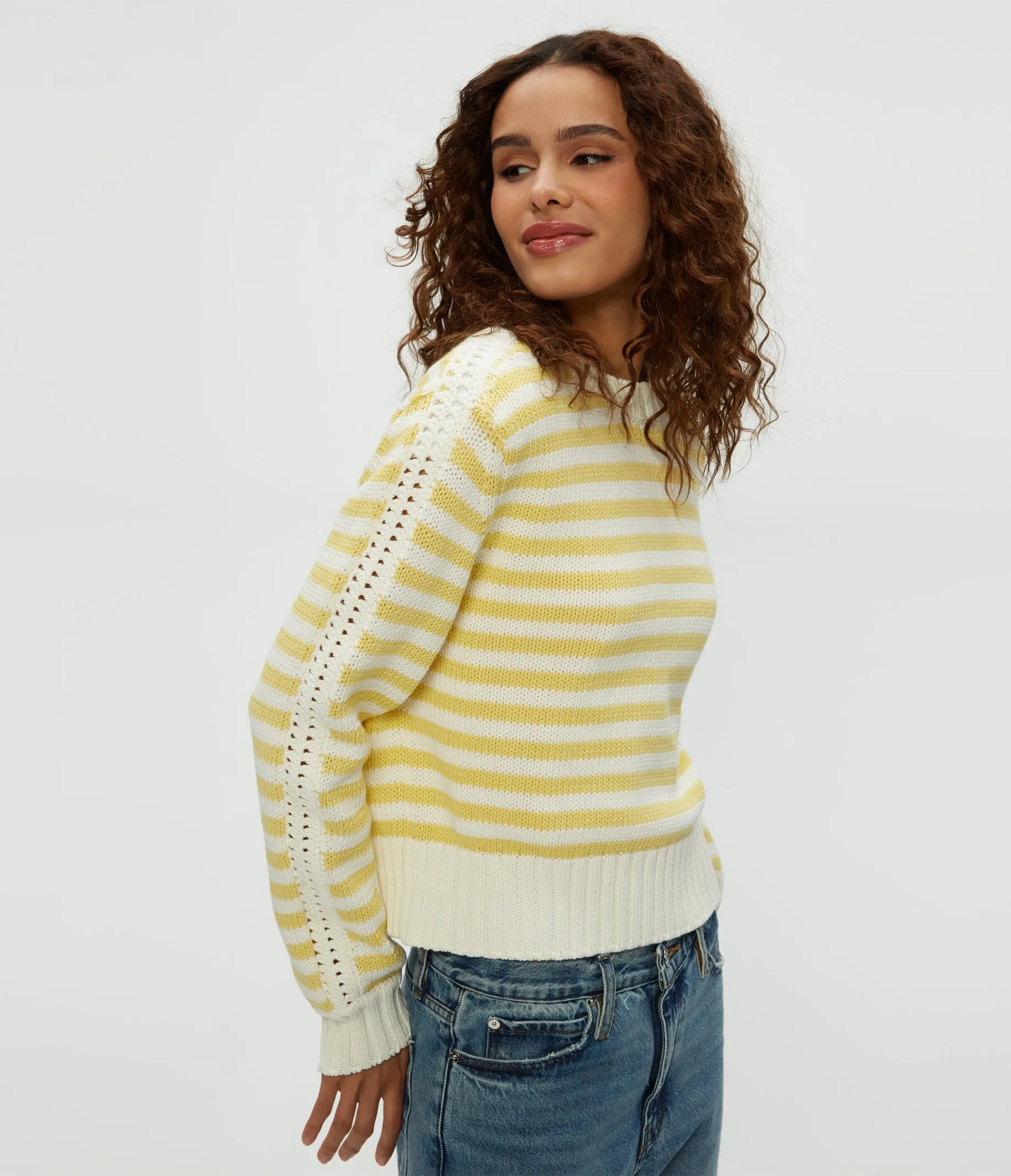 Merle Striped Crewneck Sweater