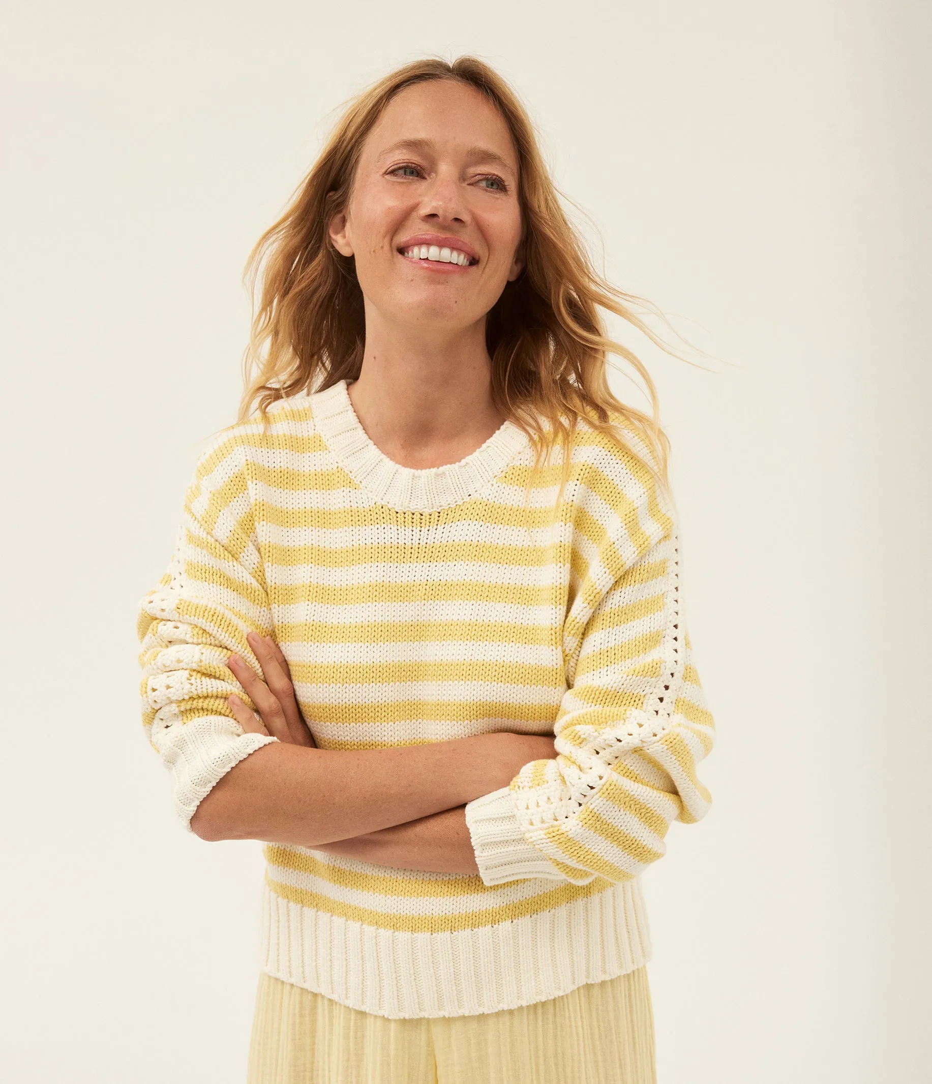 Merle Striped Crewneck Sweater