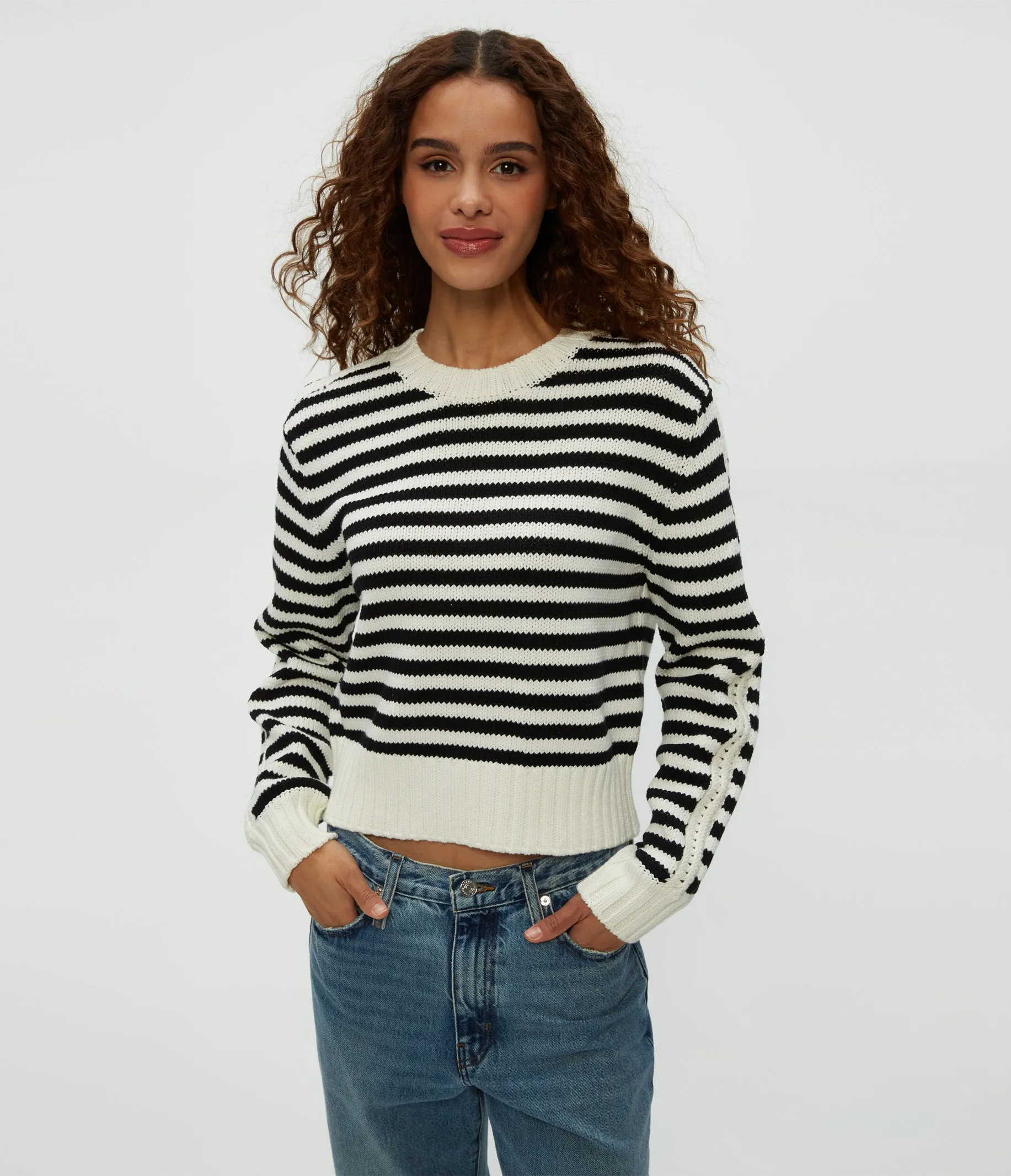 Merle Striped Crewneck Sweater
