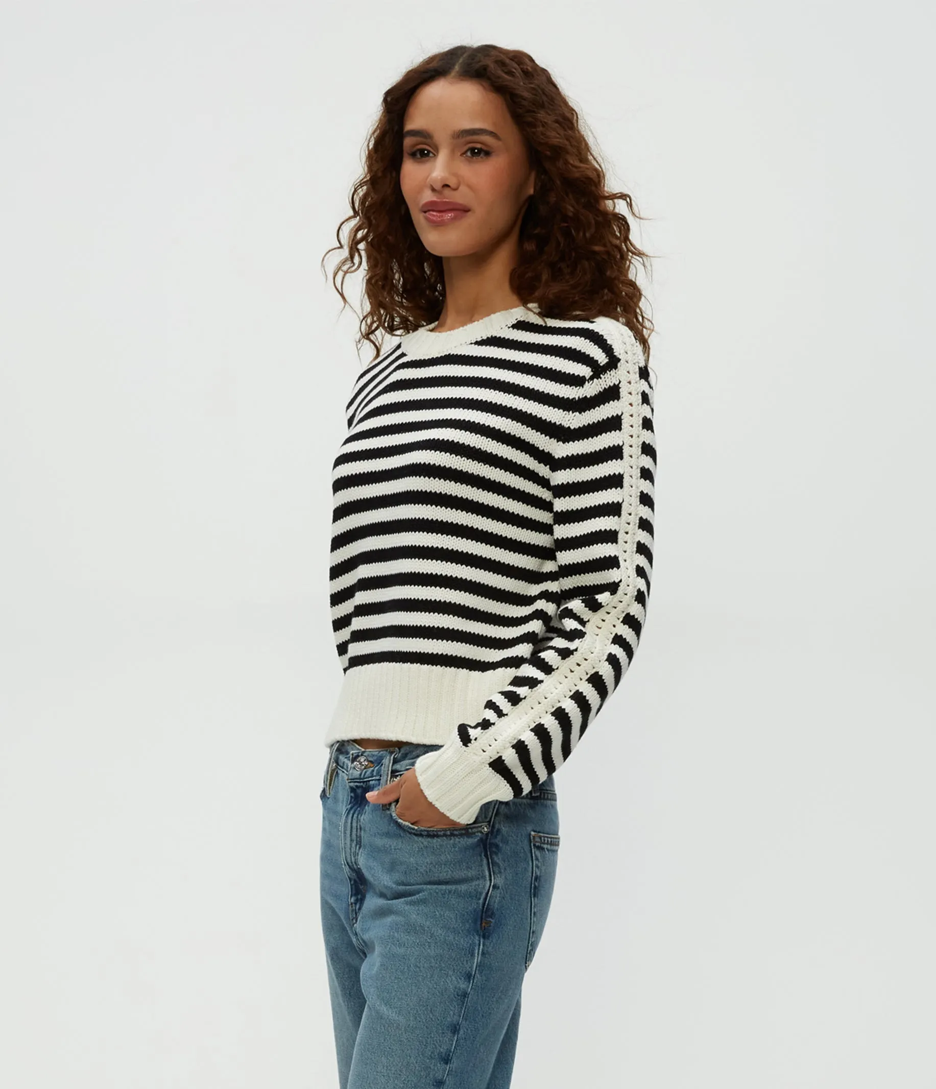 Merle Striped Crewneck Sweater
