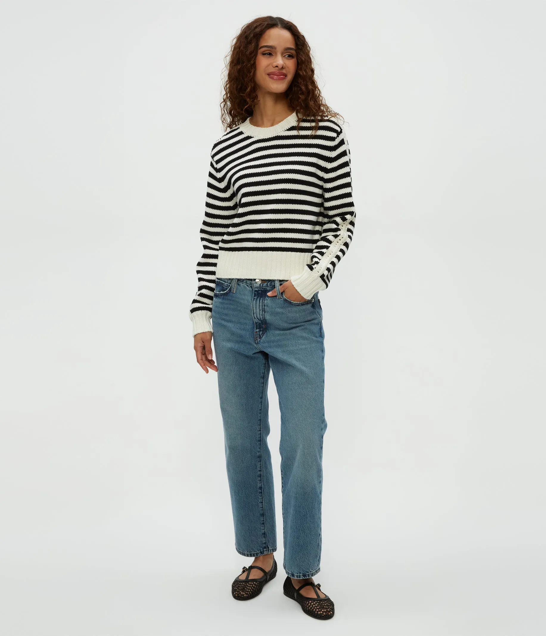 Merle Striped Crewneck Sweater