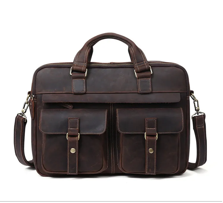 Messenger Briefcases Leather Shoulder JOYIR Bags Document 15.6"17"Laptop Business Male Bags Exclusive offer Innovative Office Portfolio Men's