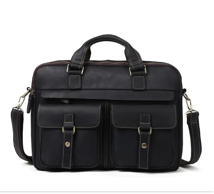 Messenger Briefcases Leather Shoulder JOYIR Bags Document 15.6"17"Laptop Business Male Bags Exclusive offer Innovative Office Portfolio Men's