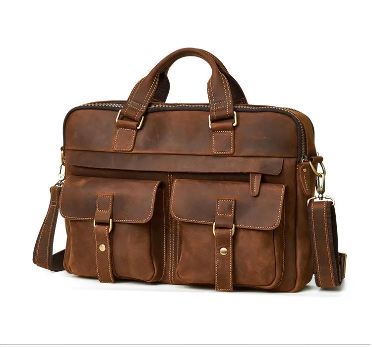 Messenger Briefcases Leather Shoulder JOYIR Bags Document 15.6"17"Laptop Business Male Bags Exclusive offer Innovative Office Portfolio Men's
