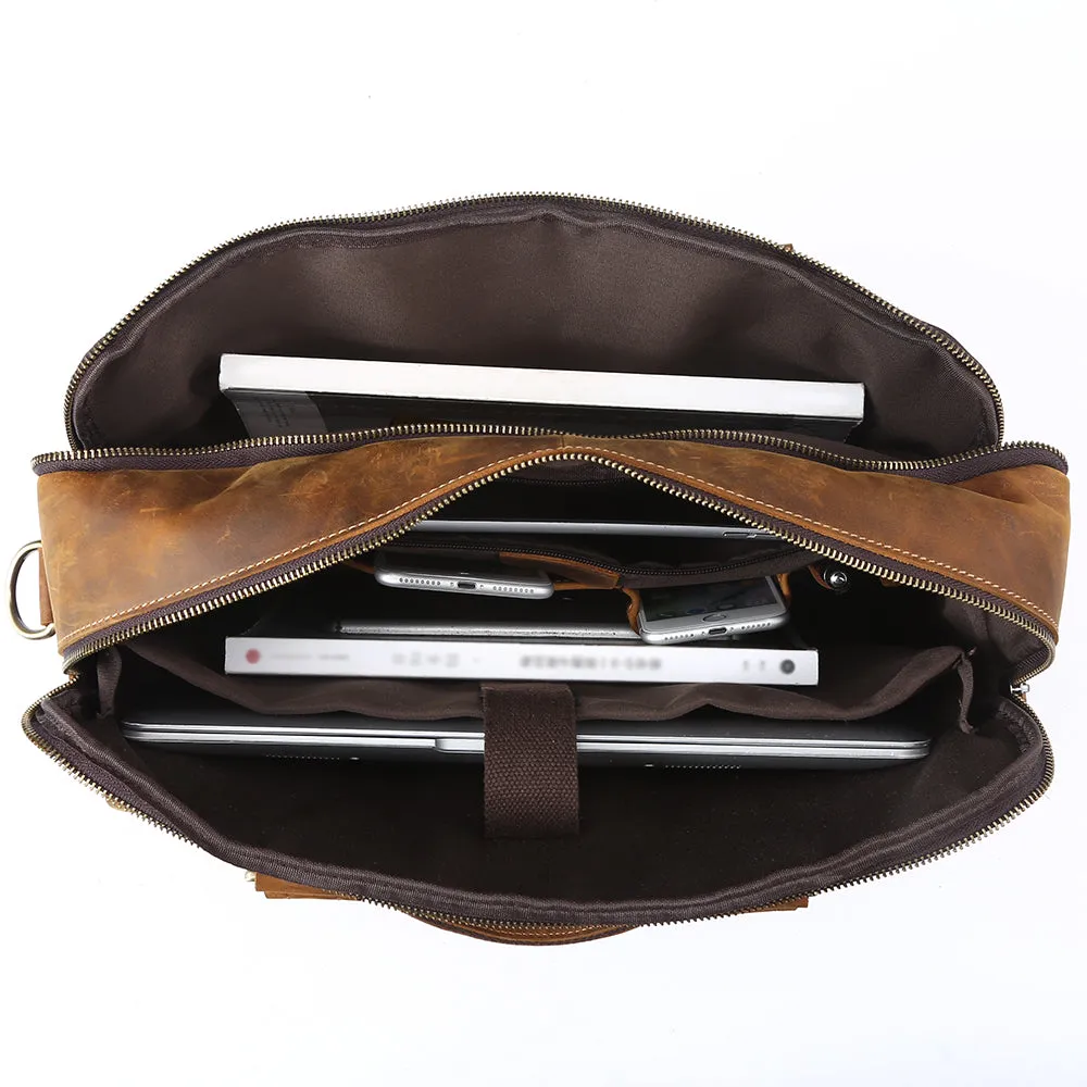 Messenger Briefcases Leather Shoulder JOYIR Bags Document 15.6"17"Laptop Business Male Bags Exclusive offer Innovative Office Portfolio Men's