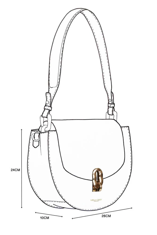 Mildred Black Saddle Crossbody