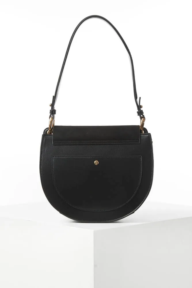 Mildred Black Saddle Crossbody