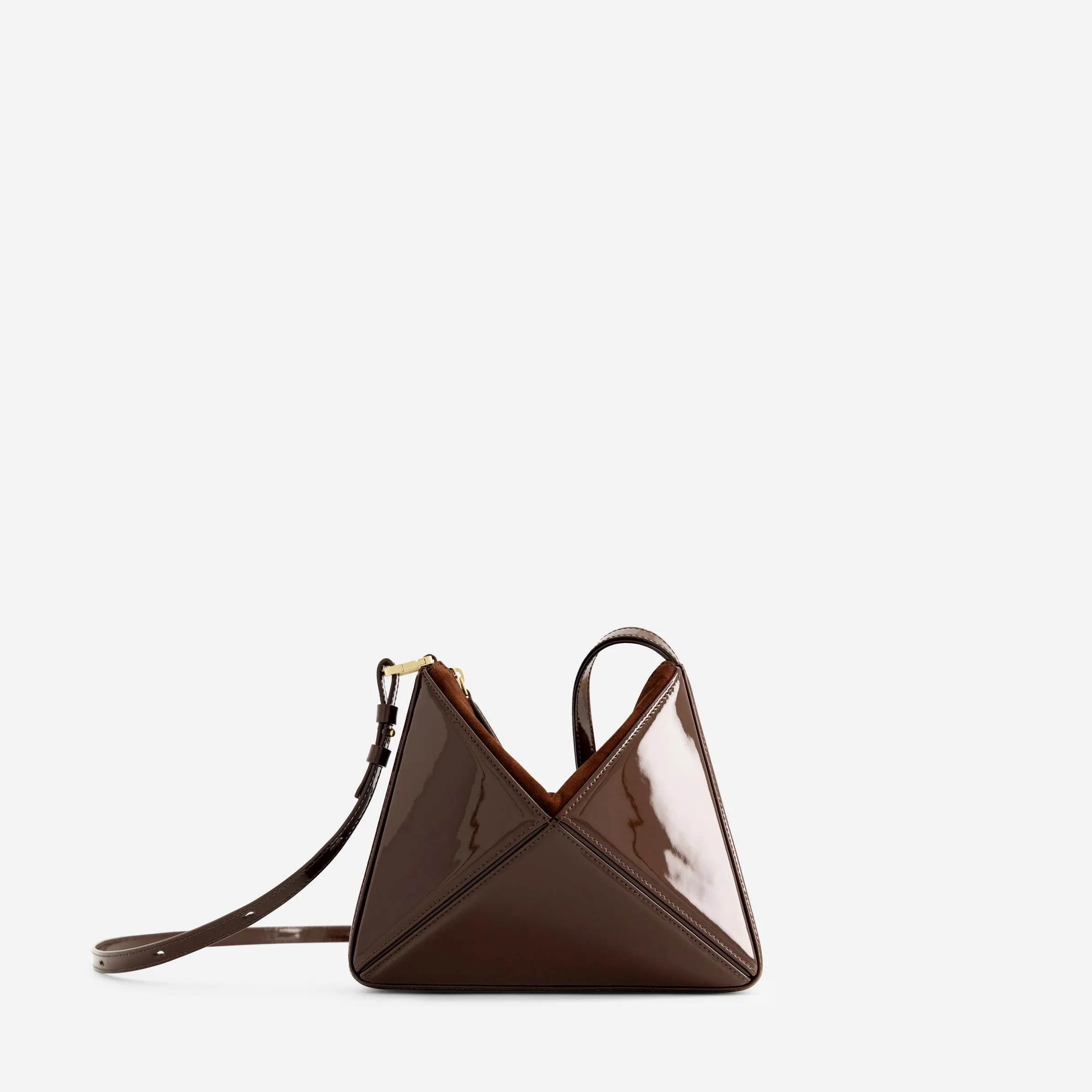 Mini Flex Bag - Patent Brown