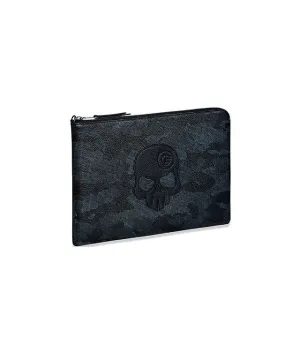 Monster G Italian Genuine Leather Golf & Daily Clutch Camo Black