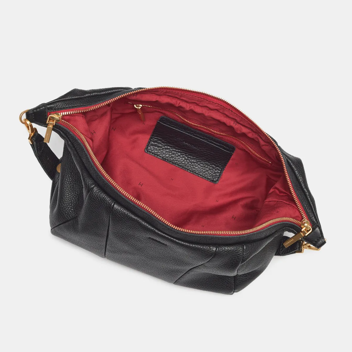 Morgan | Black/Brushed Gold Red Zip