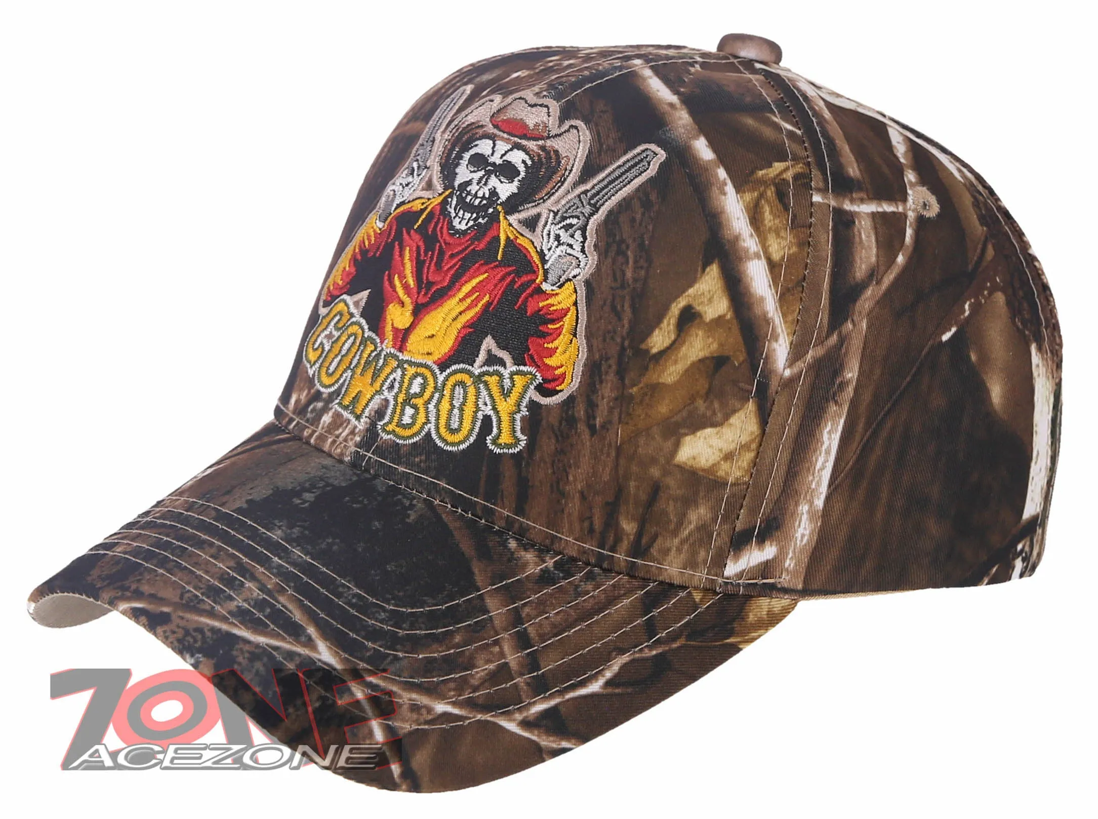 NEW! COWBOY SKULL SKELETON BASEBALL CAP HAT HUNTING CAMO