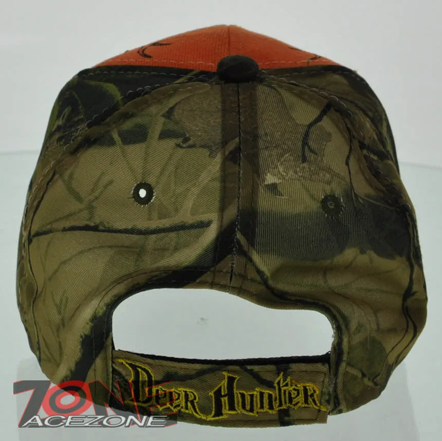 NEW! DEER HUNTER BUCK BORN TO HUNT CAP HAT ORANGE CAMO