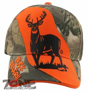 NEW! DEER HUNTER BUCK FOREVER OUTDOOR SPORT CAP HAT ORENGE CAMO