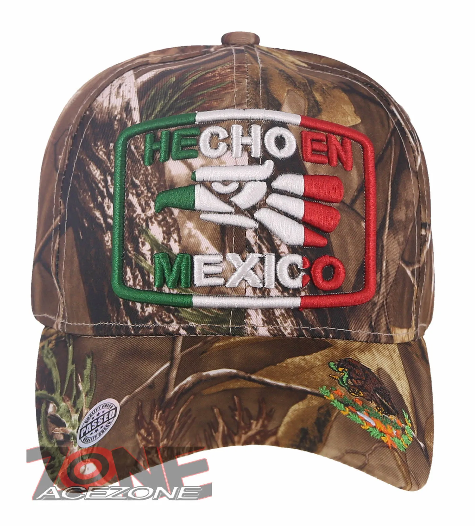 NEW! HECHO EN MEXICO MEXICAN EAGLE BASEBALL CAP HAT HUNTING CAMO