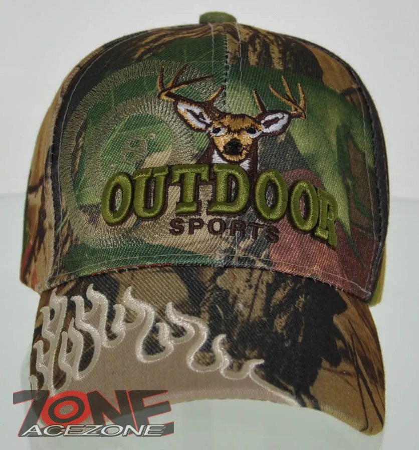 NEW! HUNTER HUNT DEER BUCK OUTDOOR SPORTS SIDE FRAME CAP HAT CAMO