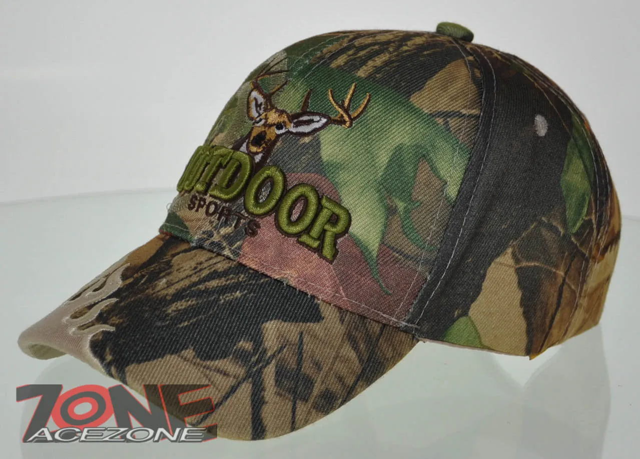 NEW! HUNTER HUNT DEER BUCK OUTDOOR SPORTS SIDE FRAME CAP HAT CAMO