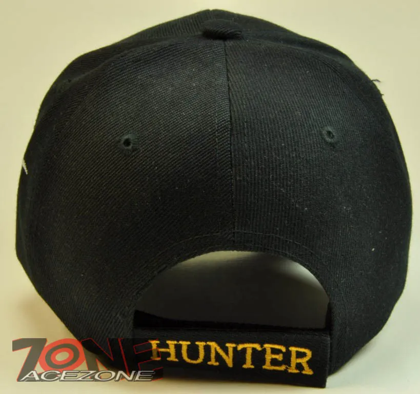 NEW! HUNTER OUTDOOR SPORTS HUNTING CAP HAT BLACK