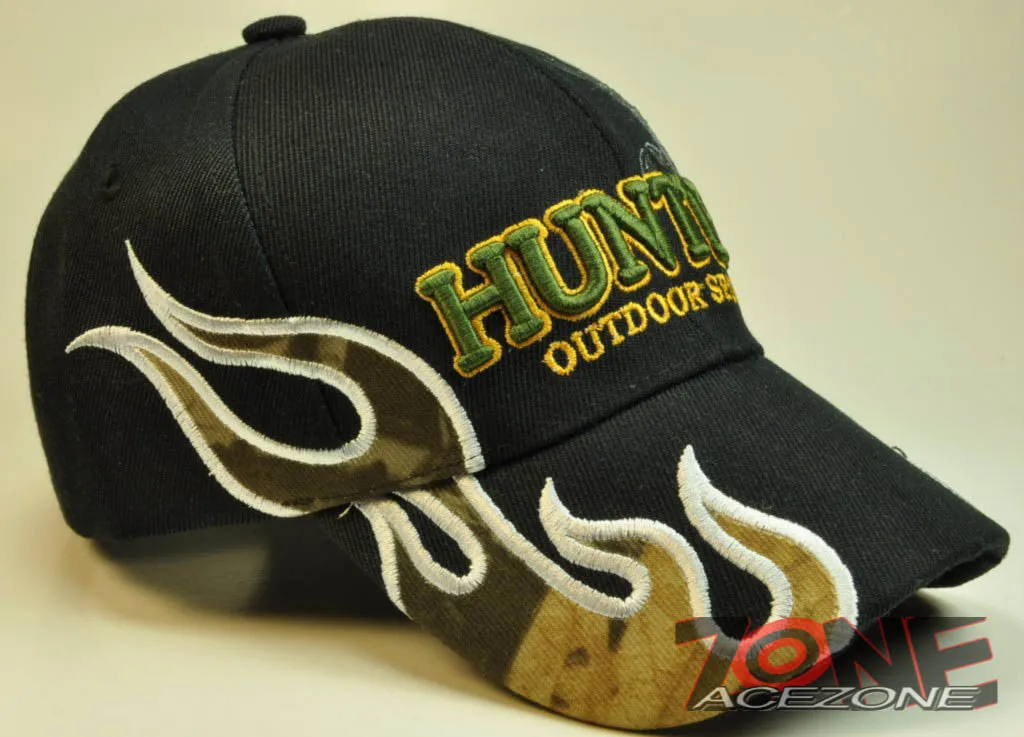 NEW! HUNTER OUTDOOR SPORTS HUNTING CAP HAT BLACK