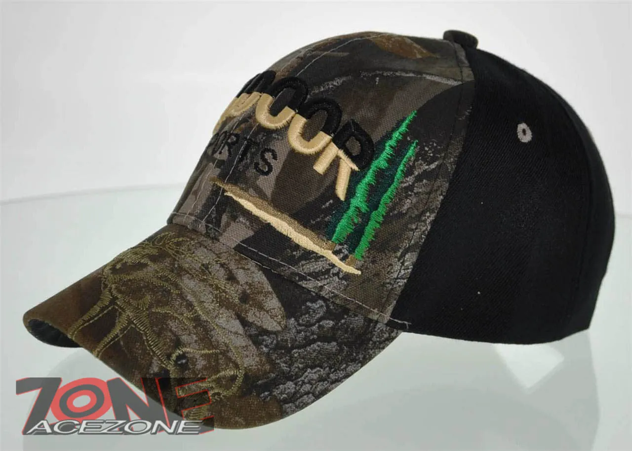 NEW! OUTDOOR SPORTS HUNTER HUNT ELK BUCK CAP HAT CAMO BLACK