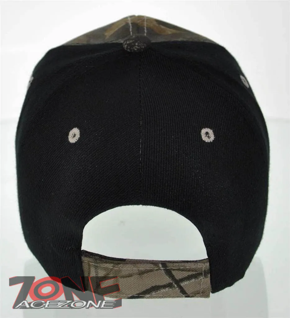 NEW! OUTDOOR SPORTS HUNTER HUNT ELK BUCK CAP HAT CAMO BLACK