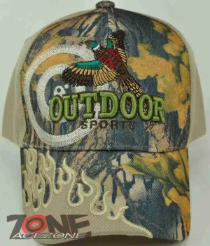NEW! PHEASANT OUTDOOR HUNTING FLAME CAP HAT CAMO TAN