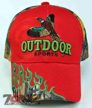 NEW! PHEASANT OUTDOOR HUNTING FLAME CAP HAT RED CAMO