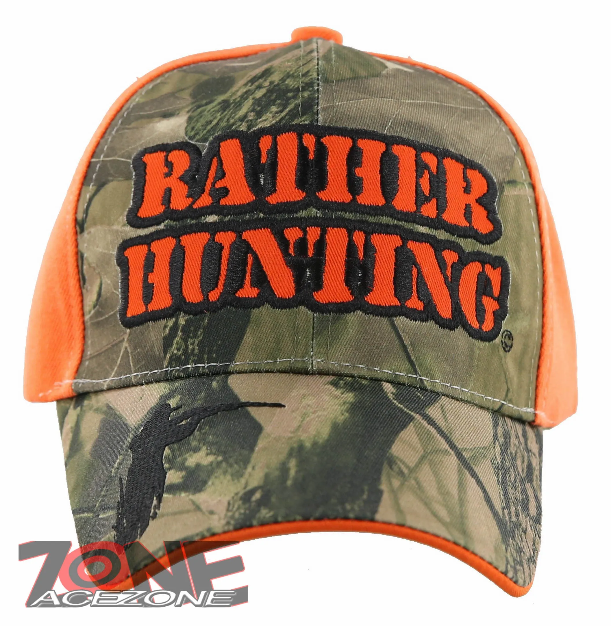 NEW! RATHER HUNTING OUTDOOR SPORTS HUNTER CAP HAT ORANGE CAMO