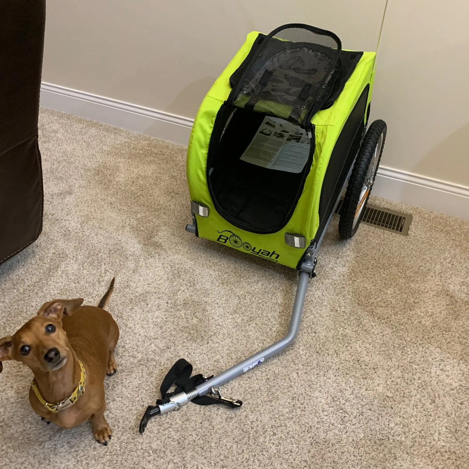 (Open Box Return) Booyah Small Pet Stroller and Trailer - Orange