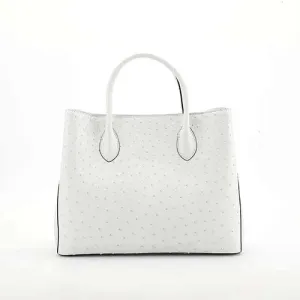 Ostrich Leather Zip Tote