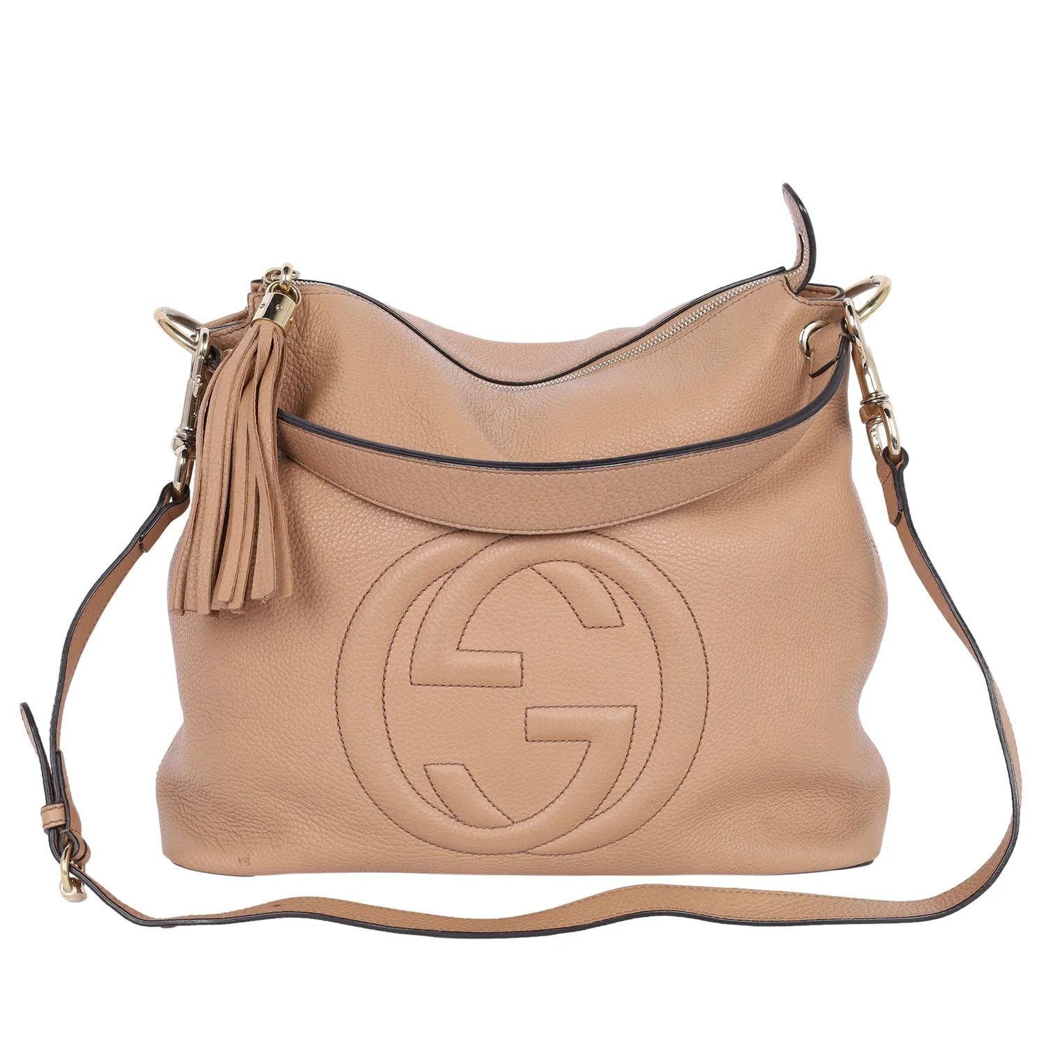 Pebbled Calfskin Soho Top Handle Hobo Bag