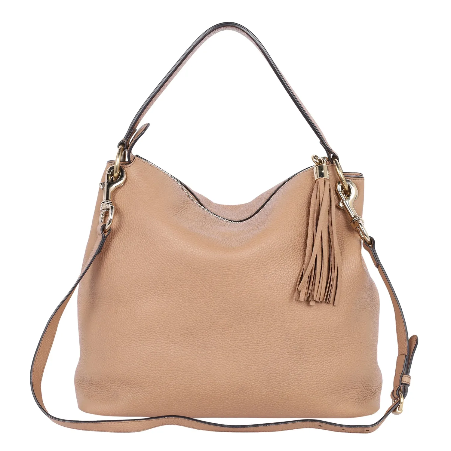 Pebbled Calfskin Soho Top Handle Hobo Bag