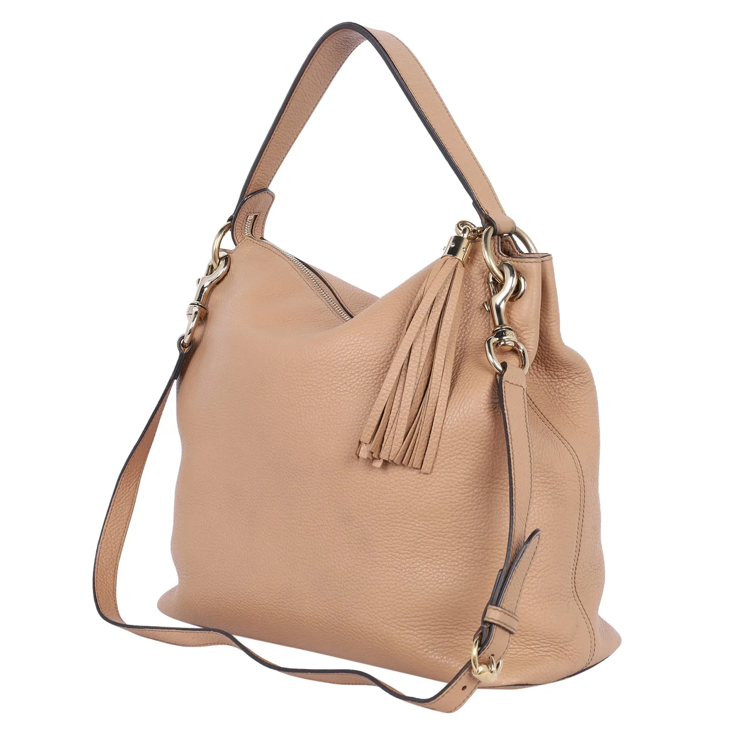 Pebbled Calfskin Soho Top Handle Hobo Bag