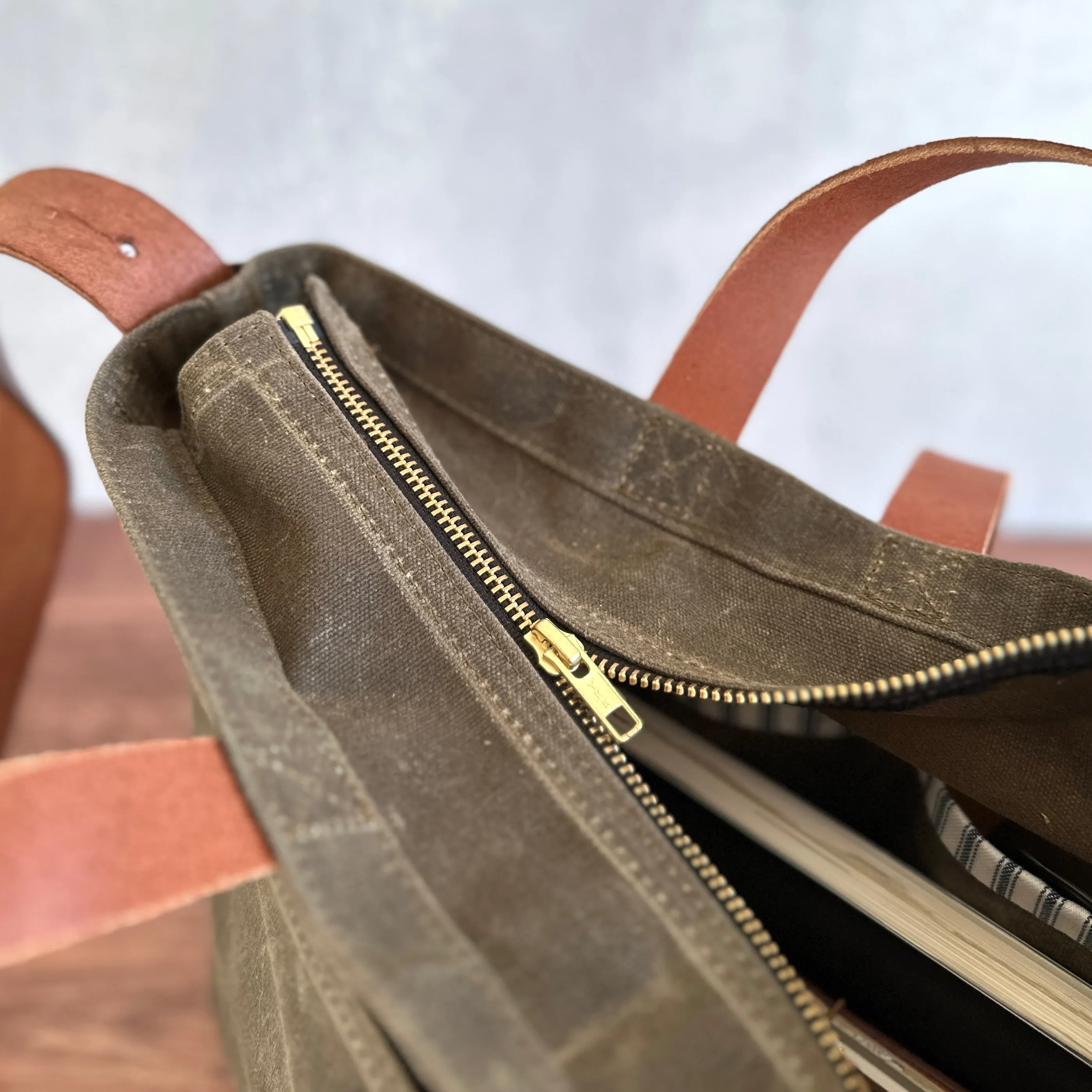 [Peg and Awl ] Waxed Canvas Tote
