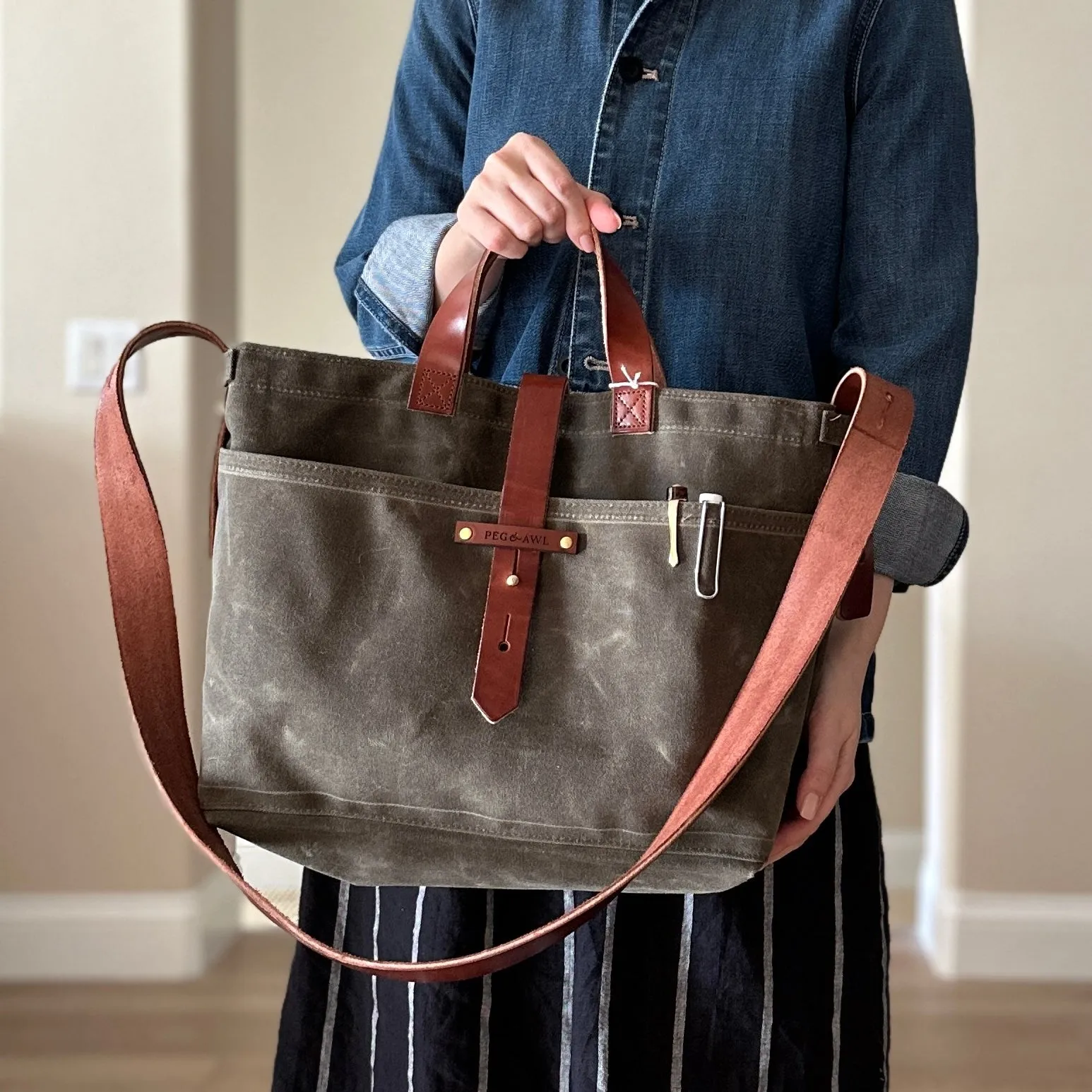 [Peg and Awl ] Waxed Canvas Tote