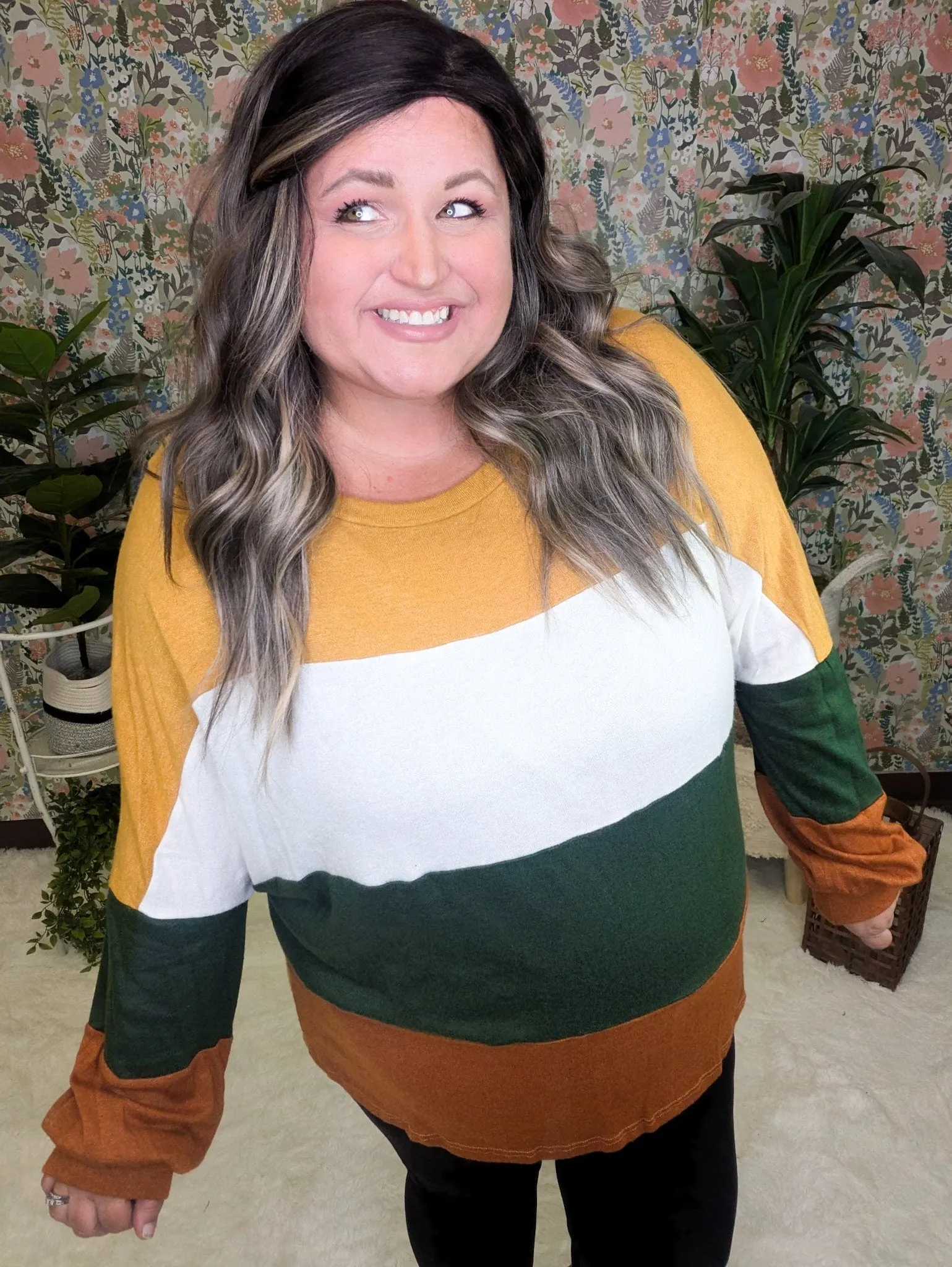 Perry Cashmere Soft Scoopneck Colorblock Pullover
