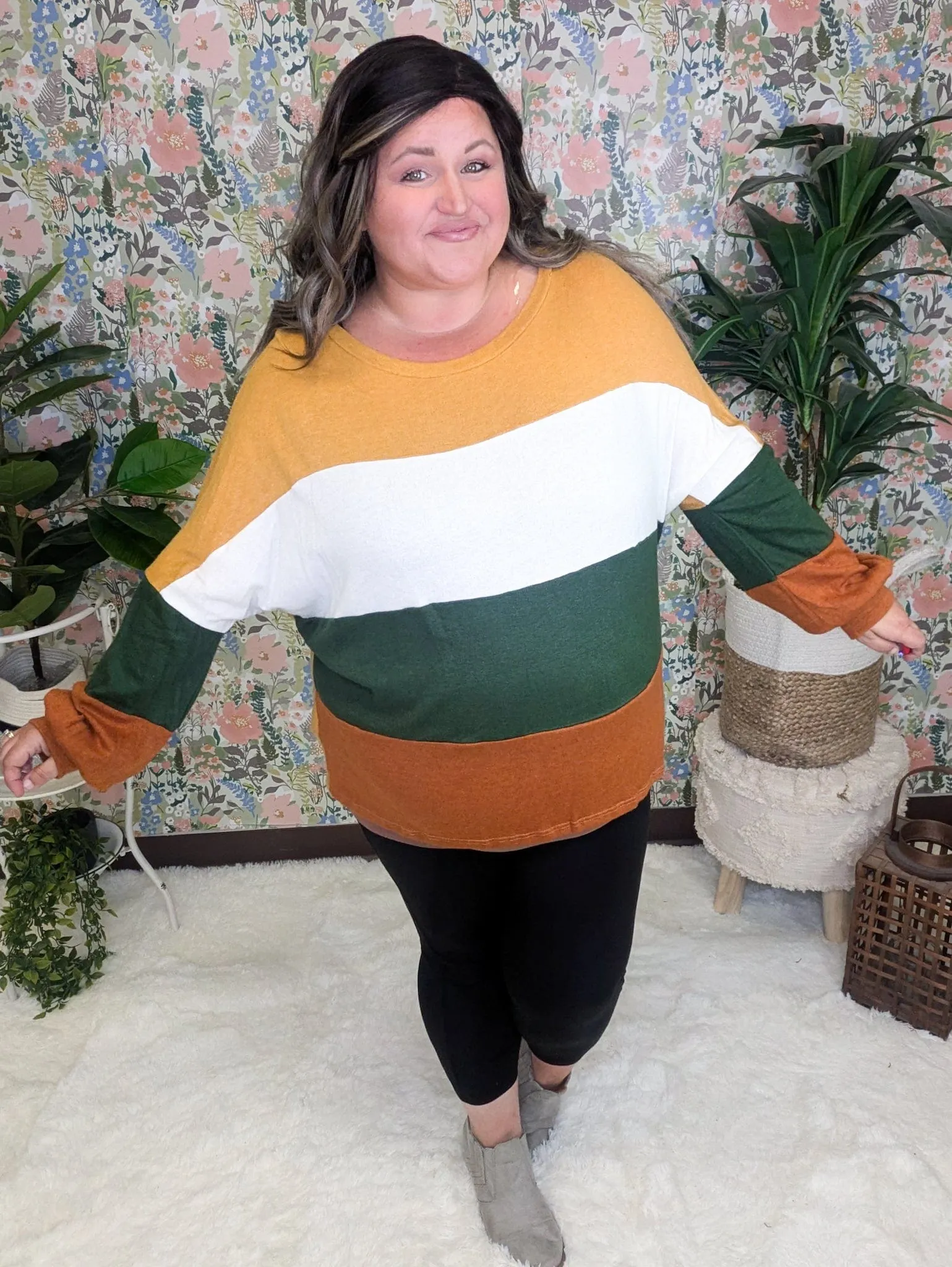 Perry Cashmere Soft Scoopneck Colorblock Pullover