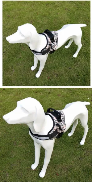 Pet Safe Chest Strap- Plaid Harness with Attach Storage Bag