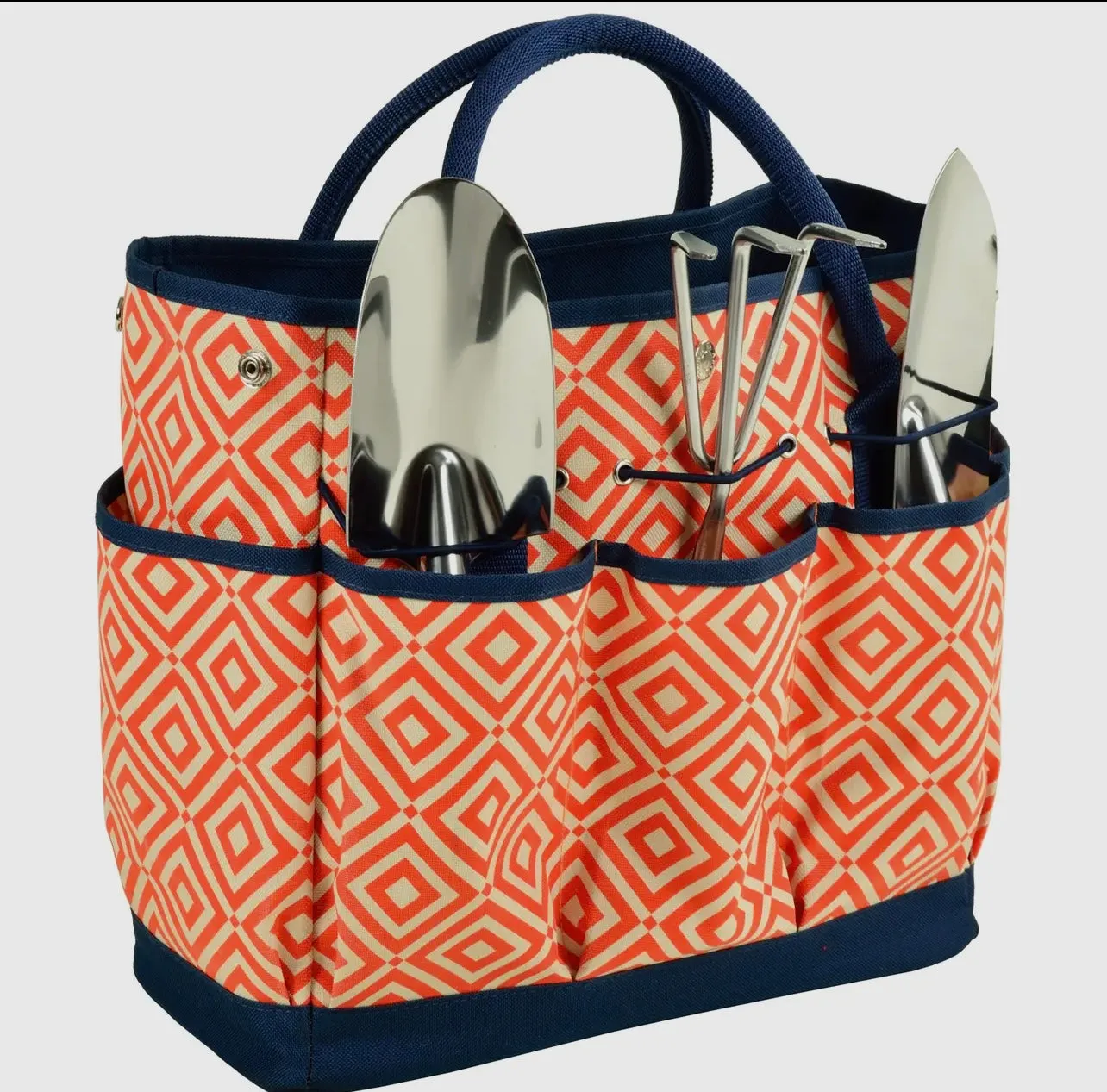 Picnic at Ascot Gardening Tote With Tools Diamond Orange