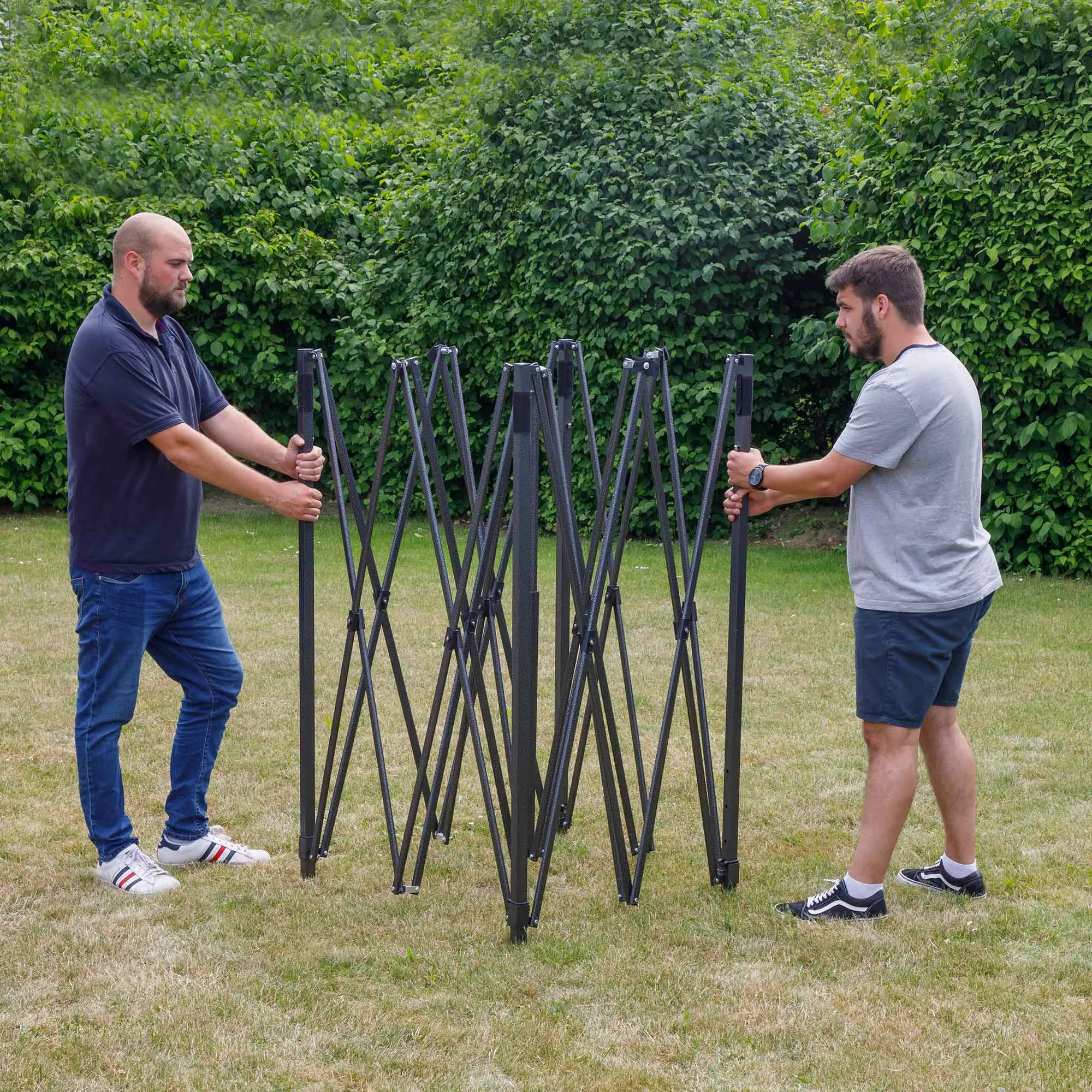 Premium 2x2m Pop-Up Gazebo & Side Walls, Water Resistant with Carry Bag, Stakes & Weight Bags - Blue - DG161