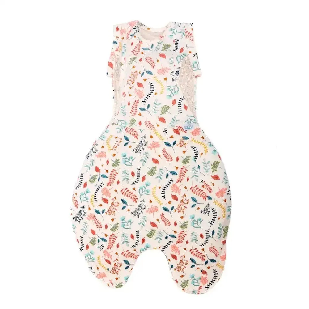 Purflo Swaddle To Sleep Bag 2.5 TOG 0-4 Month Lightweight - Botanical (2 Pack)